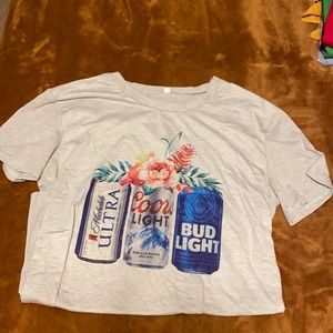 Beer and flowers t-shirt
